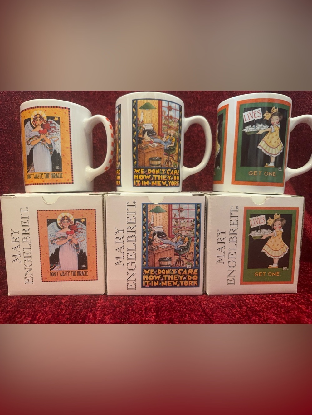 Mary Engelbreit Mugs (Set of 3) NIB